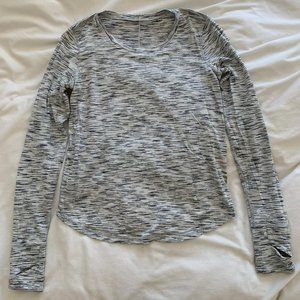 lululemon athletica - Swiftly Tech Relaxed Long-Sleeve Shirt - Size 4 Grey/White